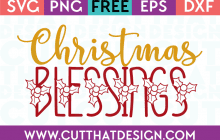 Free SVG Files Christmas Blessings