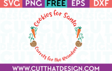 Free SVG Files Cookies for Santa Carrots for the Reindeer Plate Design