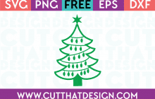 Free SVG Files Christmas Tree Outline with Lights