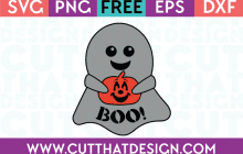 Free SVG Files Cut Ghost Holding Jack o Lantern