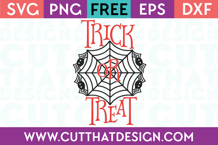 Free SVG Files Halloween Trick or Treat Spider Design
