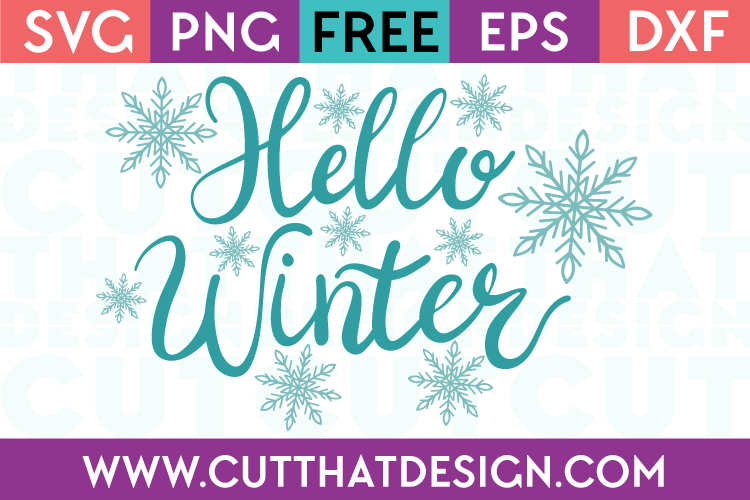 Free SVG Files Hello Winter