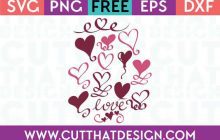 Free SVG Files Love Heart Swirls Design