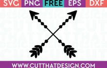 Free Cut Files Crossing Arrows Design