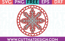 Free Cutting Files Christmas Snowflake Gift Tag