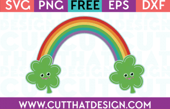 Free SVG Cut Files Rainbow Shamrock File