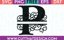 Free SVG Cut Files Alphabet Letter P