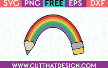 Free Rainbow Pencil SVG Design