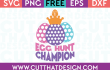 Egg Hunt Champion Free SVG File