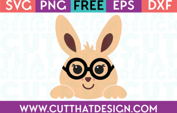 Free Easter Bunny SVG with Glasses