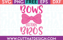 Free SVG Cut File Bows before Bros