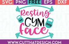 Free SVG Files Resting Gym Face