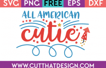 Free Cut File All American Cutie