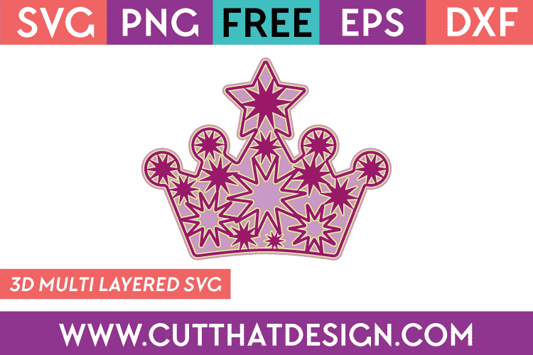 Free 3D SVG File Princess Crown