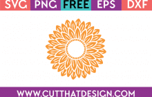 Free SVG Files Sunflower Monogram