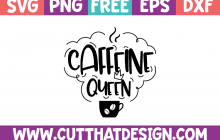 Free SVG Caffeine Queen