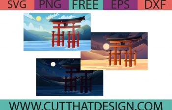 Free Itsukishima Gate Japan SVG Bundle
